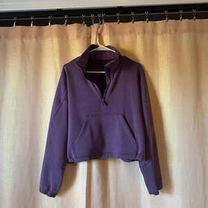 Lululemon Brushed Softstreme Half Zip Pullover in Dramatic Magenta